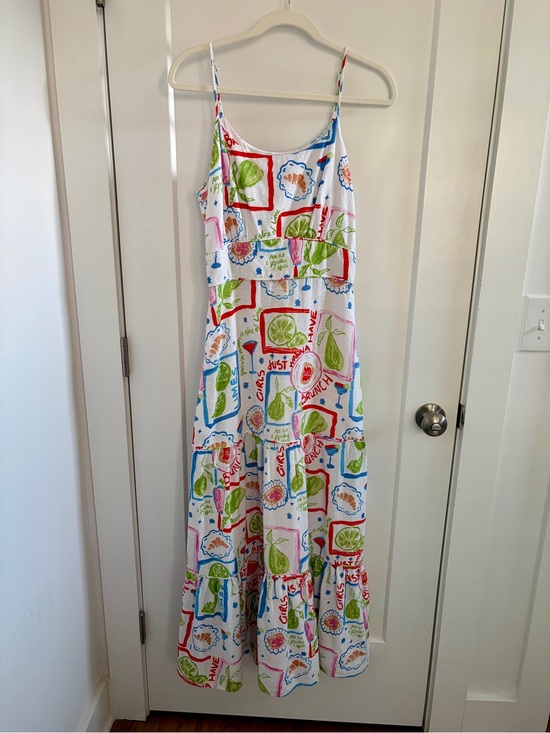 Cynthia Rowley Dresses & Skirts - Cynthia Rowley Linen Blend Cocktail Print Tiered Midi Dress Size Small